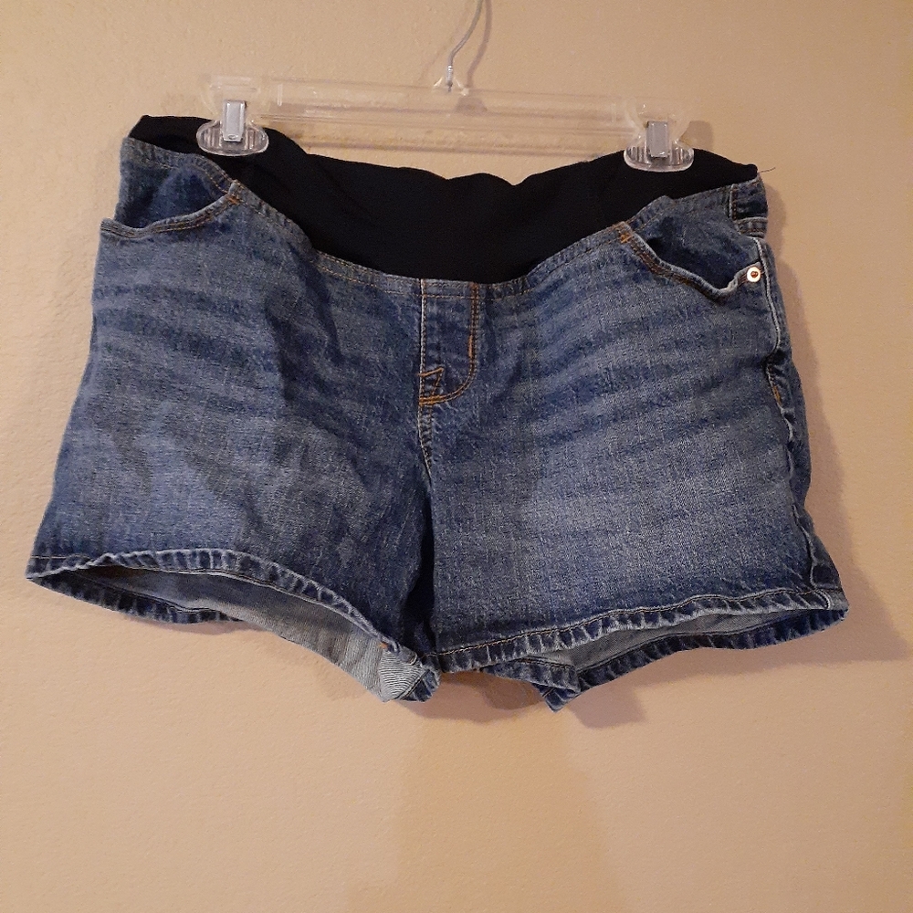 Isabel Maternity Full Panel Midi Short Size 8